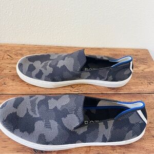 Rothy’s The Original Slip On Sneaker in Black & Gray Camo